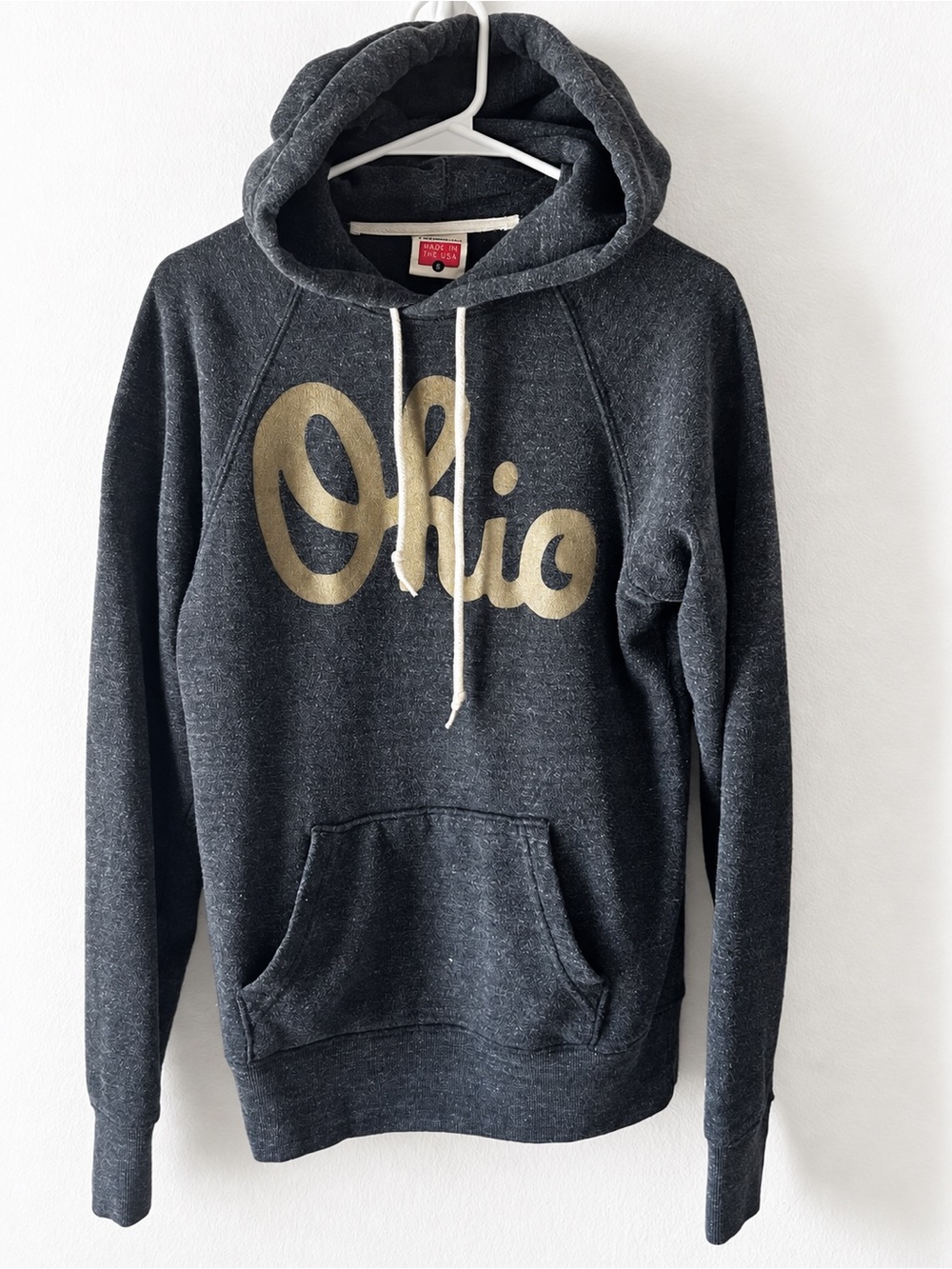 HOMAGE Script Ohio Gold Graphic Hoodie Charcoal Size Small